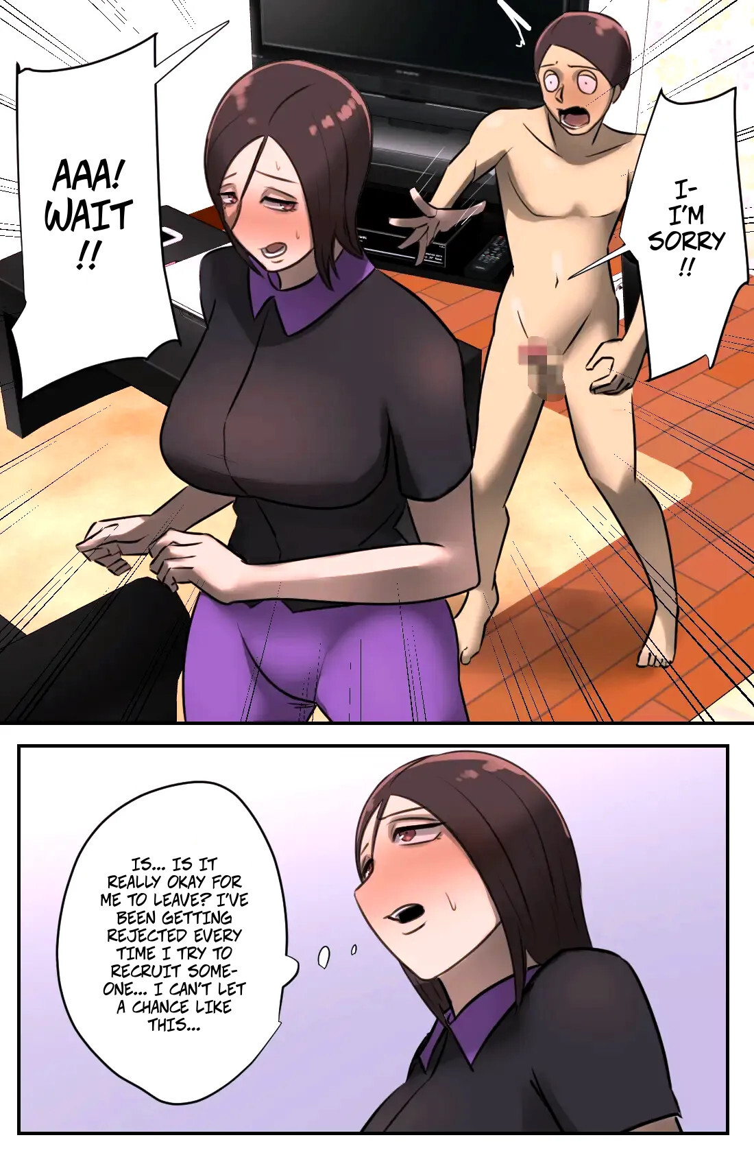 Hentai Manga Comic-A Saleswoman Interrupted Me While I Was Jerking-Off-Read-12